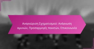 Αναγνώριση Σχηματισμού: Ανάγνωση αμυνών, Προσαρμογές παικτών, Επικοινωνία