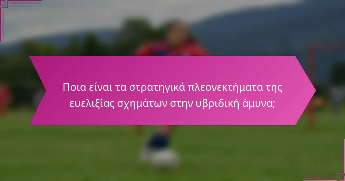 Ποια είναι τα στρατηγικά πλεονεκτήματα της ευελιξίας σχημάτων στην υβριδική άμυνα;