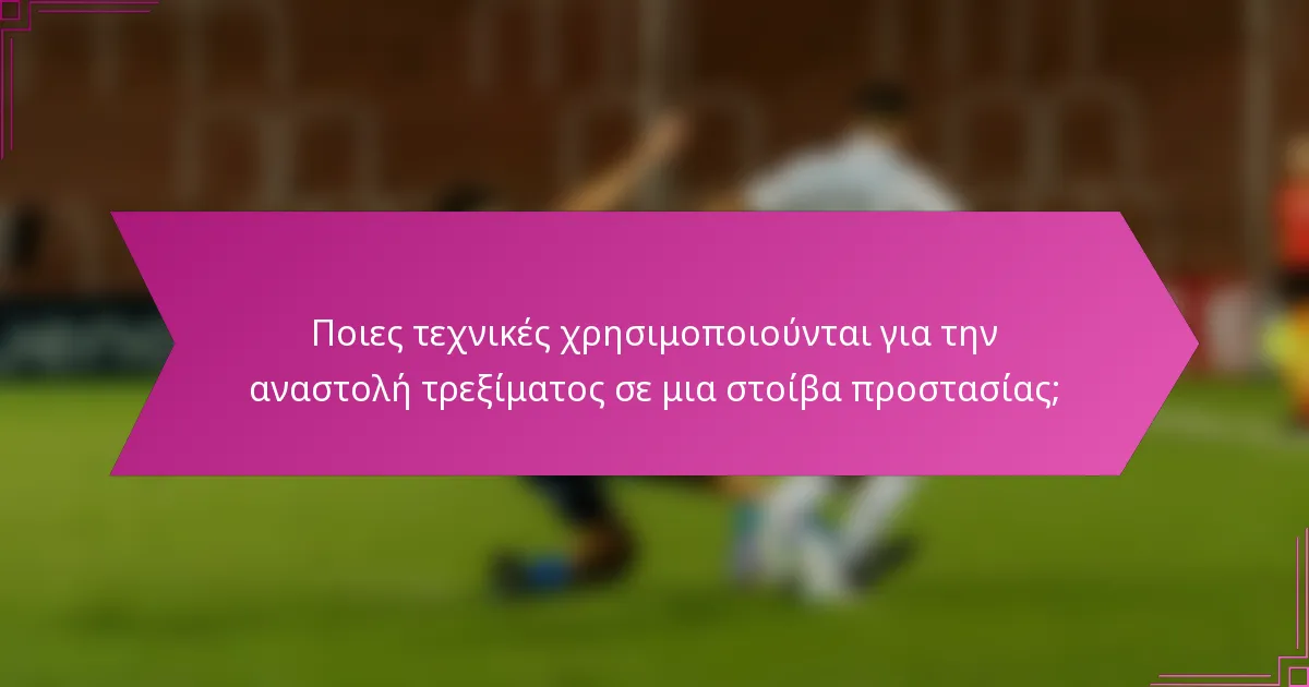 Ποιες τεχνικές χρησιμοποιούνται για την αναστολή τρεξίματος σε μια στοίβα προστασίας;
